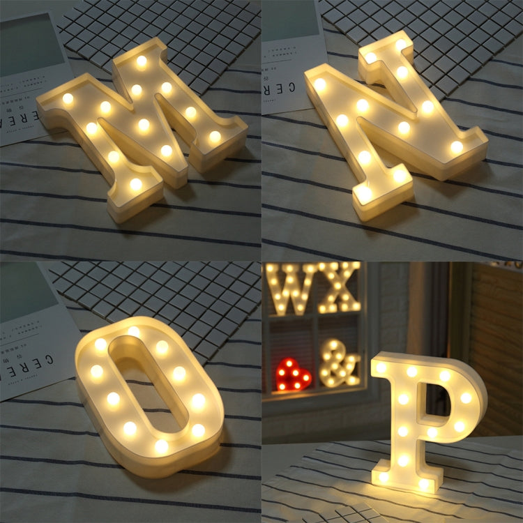 건전지 작동 따뜻한 백색 스탠딩 행잉 LED 휴일 조명, A, N, B, O, C, P, D, Q, E, R, F, G, T, U, V, I, W, J, K, X, L, M, Z