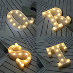 건전지 작동 따뜻한 백색 스탠딩 행잉 LED 휴일 조명, A, N, B, O, C, P, D, Q, E, R, F, G, T, U, V, I, W, J, K, X, L, M, Z