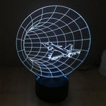 7 Color Discoloration Creative Visual Stereo Lamp Desk Lamp Night Light, Time Machine Style