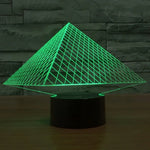 7 Colour Discoloration Creative Visual Stereo Lamp Desk Lamp Night Light, Pyramid Style