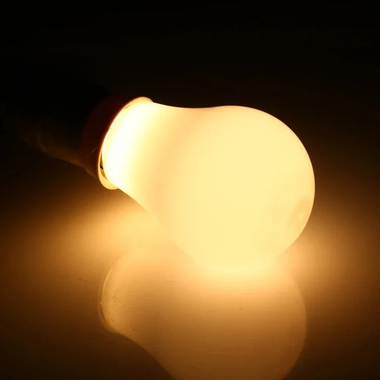 7W 500LM E27 2835 28LED 깜빡임 없는 LED 에너지 절약 전구, 빛 색상: 따뜻한 백색, AC 85-265V, 7W
