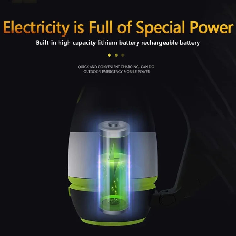 L001 5W USB 충전 휴대용 LED 캠핑등 파워뱅크 기능 포함(녹색), LED6908, LED6908L, LED6908R