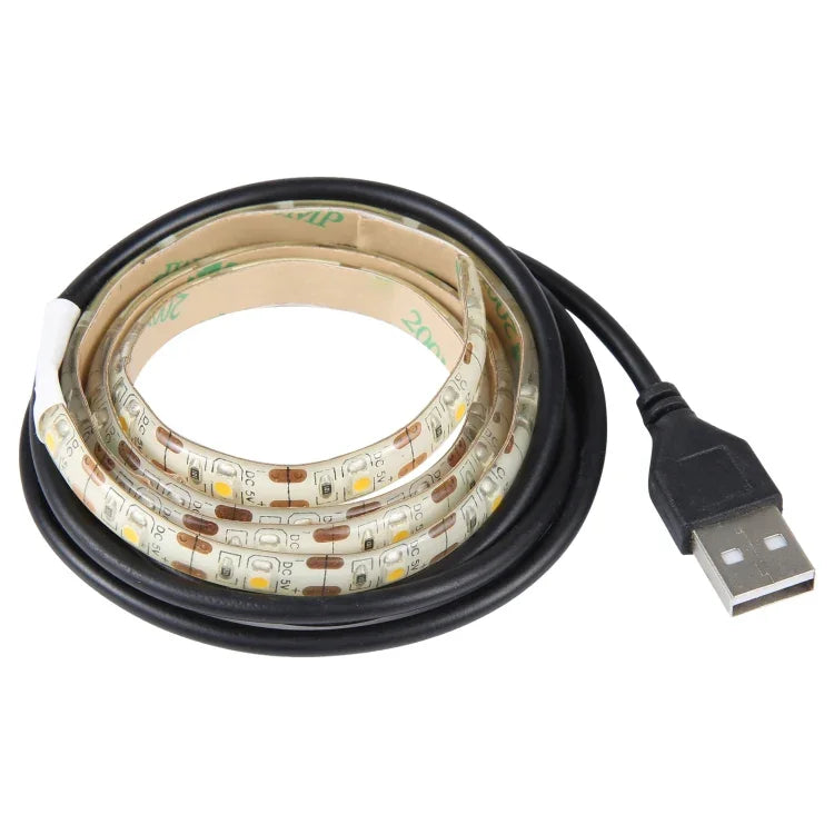 USB 2835 SMD LED 따뜻한 조명 방수 에폭시 로프 라이트, DC 5V, 길이: 50cm, USB 2835 SMD LED 50cm