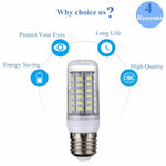 56 LED SMD 5730 전구, AC 220V, 5W 220V 백색광, 5W 220V 주백색광