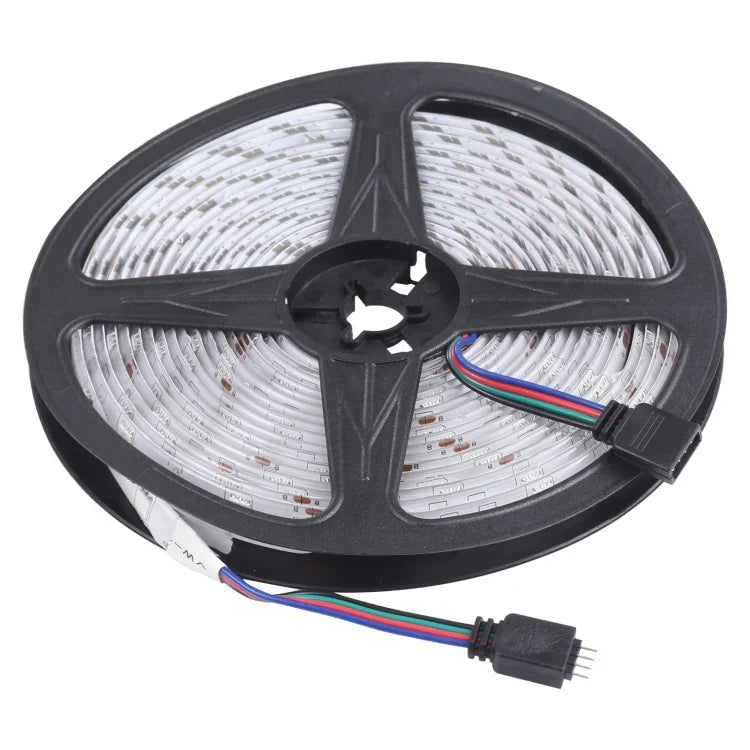 5m 150 LED SMD 5050 IP65 방수 블루투스 RGB 라이트 스트립 24키 리모컨 포함, EU 플러그, 5m 150 LED IP65