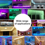 10m 300 LEDs SMD 5050 IP44 방수 RGB 조명 스트립 24키 리모컨 포함, EU 플러그, 10m 300 LEDs IP44
