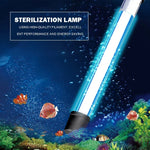 UV-007 7W 자외선 살균 램프 수족관용 소독등, EU 플러그, 7W