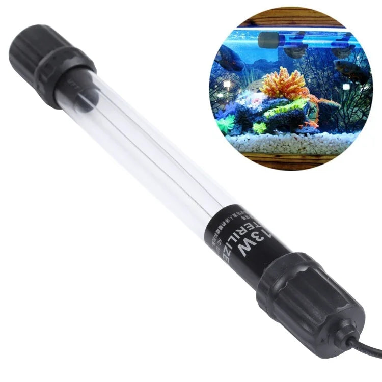 UV-013 13W 자외선 살균 램프 수족관용 소독등, EU 플러그, 13W