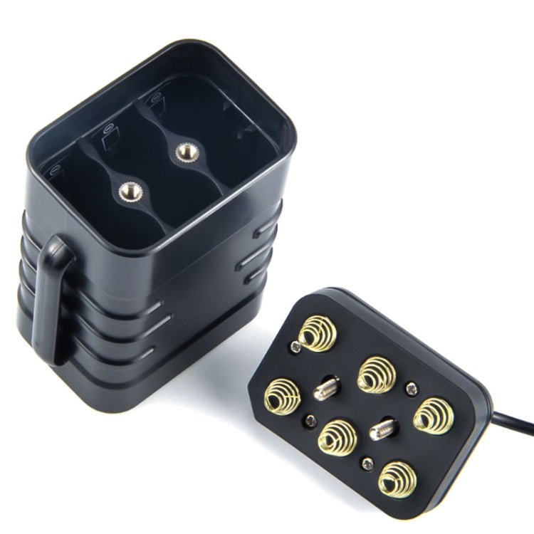 6셀 18650 배터리 다기능 모바일 파워 박스 8.4v 라운드 헤드 & 5v USB 듀얼 전압 출력 배터리 미포함, 8.4v
