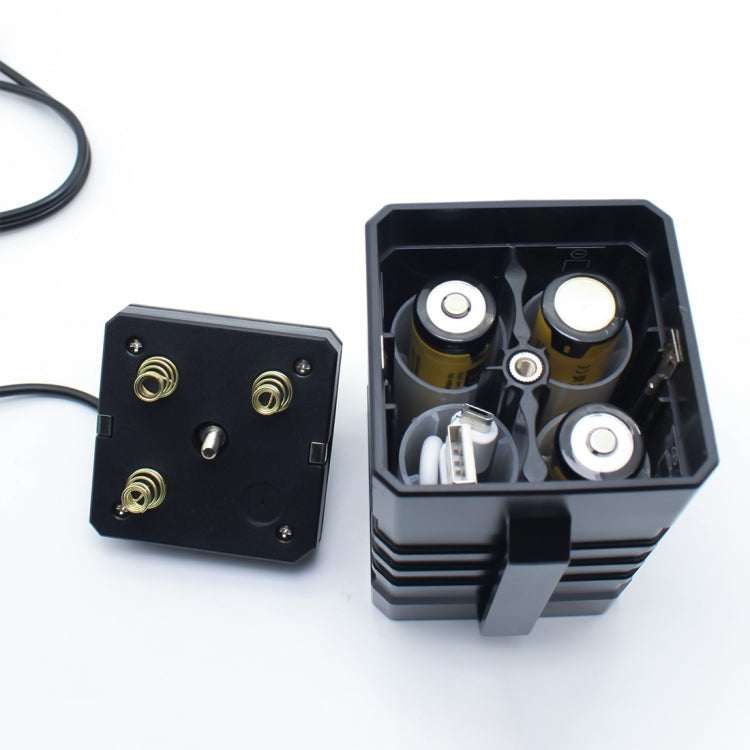 3셀 18650/26650 IPX7 방수 배터리 박스 12v 라운드 헤드 & 5v USB 커넥터 출력 전압 배터리 미포함, 12v