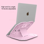 T3 다기능 홀 디자인 쿨링 브래킷 10단계 각도 조절 가능 노트북, MacBook, iPad, 휴대폰용, T3 (블루), T3 (화이트), T3 (블랙), T3 (핑크)