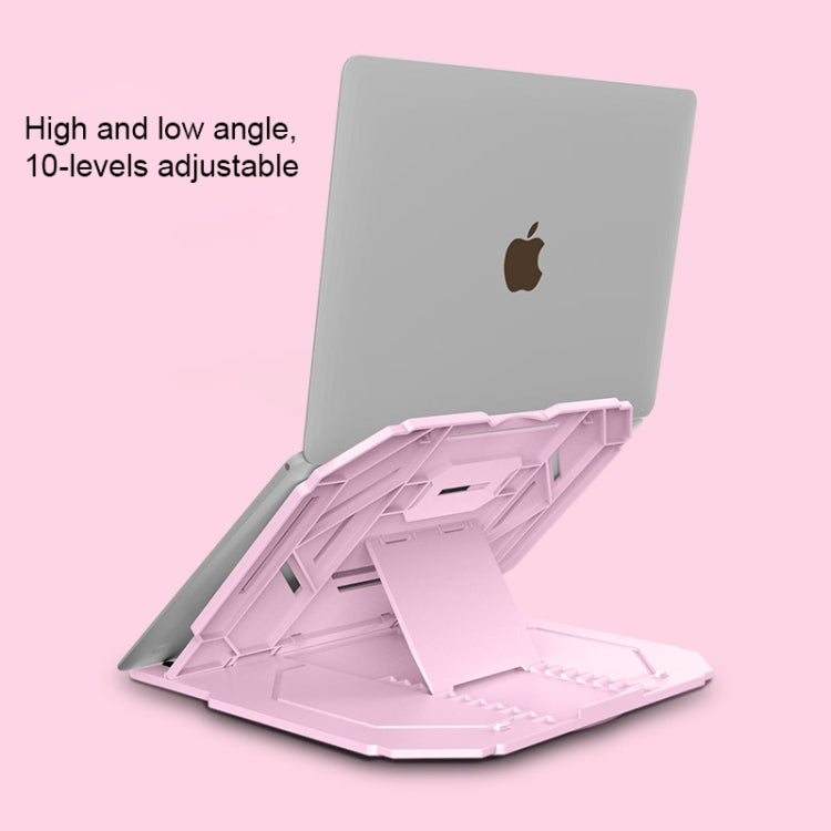 T3 다기능 홀 디자인 쿨링 브래킷 10단계 각도 조절 가능 노트북, MacBook, iPad, 휴대폰용, T3 (블루), T3 (화이트), T3 (블랙), T3 (핑크)