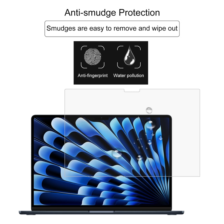 MacBook Air 15.3인치 A2941 2023용 0.26mm 9H 표면 경도 방폭 강화 유리 필름, MacBook Air 15.3인치 A2941 2023 / Air 15 M3 2024 A3114용 (1개)