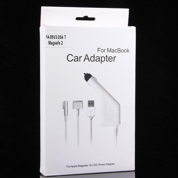 45W 14.85V 3.05A 5핀 T형 MagSafe 2 차량용 충전기 1 USB 포트 포함 for Apple MacBook A1466 / A1436 / A1465 / A1435 / MD224 / MD231 / MD761 / MD711, 길이: 1.7m, 45W 14.85V 3.05A