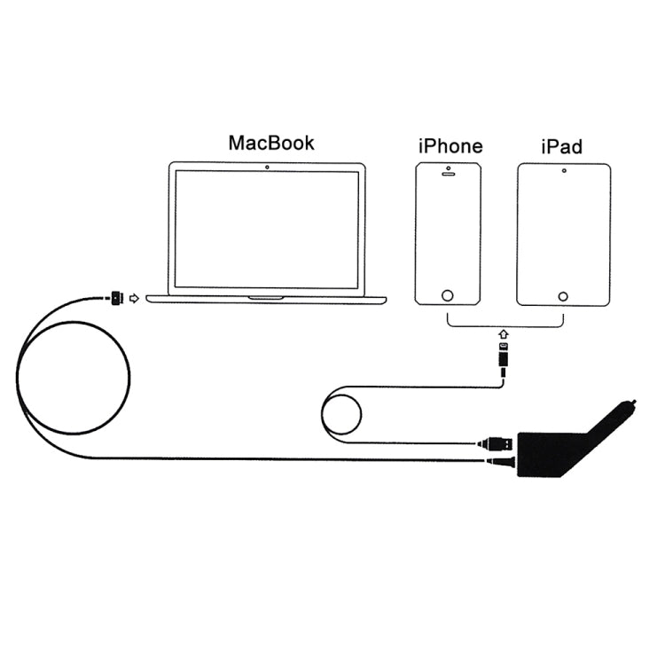 60W 16.5V 3.65A 5핀 T형 MagSafe 2 차량용 충전기 1 USB 포트 포함 for Apple MacBook A1465 / A1502 / A1435 / MD212 / MD2123 / MD662, 길이: 1.7m
