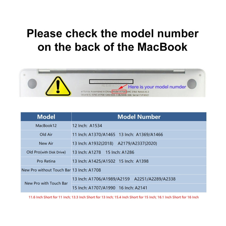ENKAY TPU 키보드 보호 커버 for 2015 MacBook 12인치 (A1534) / MacBook Pro 13.3인치 터치바 미포함 (A1708), 유럽 버전, EU 버전