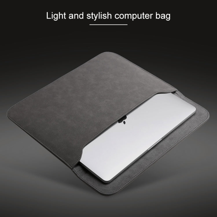 MacBook Air 11.6인치 A1465 (2012 - 2015) / A1370 (2010 - 2011)용 2-in-1 가로 매트 가죽 노트북 내부 가방 + 전원 가방, MacBook Air 11.6인치 A1465 (2012 - 2015) / A1370 (2010 - 2011)