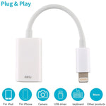 NK102 8핀 수컷 to 싱글 USB 암컷 포트 카메라 어댑터, iOS 13.0 이상 시스템 지원
