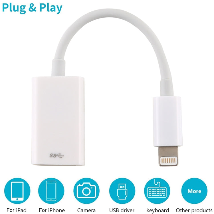 NK102 8핀 수컷 to 싱글 USB 암컷 포트 카메라 어댑터, iOS 13.0 이상 시스템 지원
