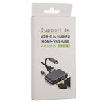 4 in 1 USB / Type-C to 4K HDMI + VGA + USB 3.0 인터페이스 다기능 어댑터