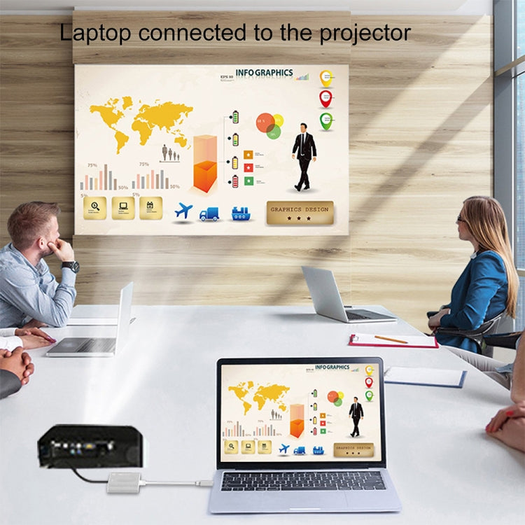 4 in 1 USB / Type-C to 4K HDMI + VGA + USB 3.0 인터페이스 다기능 어댑터