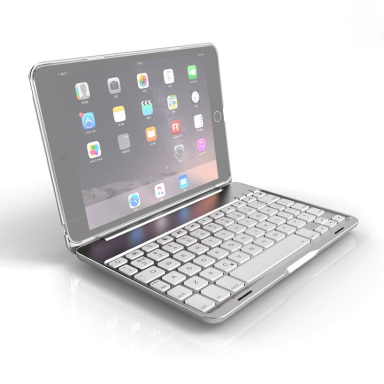 F8SM+ 노트북 버전 컬러 백라이트 알루미늄 합금 블루투스 키보드 태블릿 케이스 iPad mini 4 / mini 5용