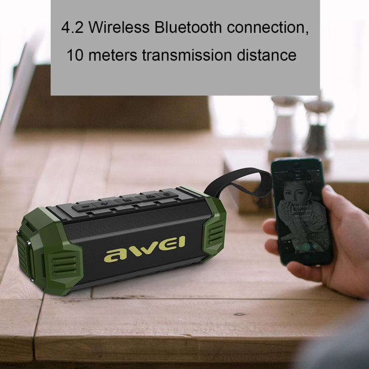 awei Y280 IPX4 블루투스 스피커 파워뱅크 강화된 베이스, 내장 마이크, FM / USB / TF 카드 / AUX 지원, Y280