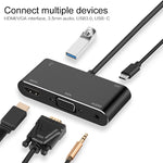 USB-C / Type-C to HDMI / VGA / USB 3.0 / PD 변환기