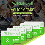 Richwell 16GB 고속 클래스 10 마이크로 SD(TF) 메모리 카드, 16GB