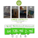 Richwell 16GB 고속 클래스 10 마이크로 SD(TF) 메모리 카드, 16GB
