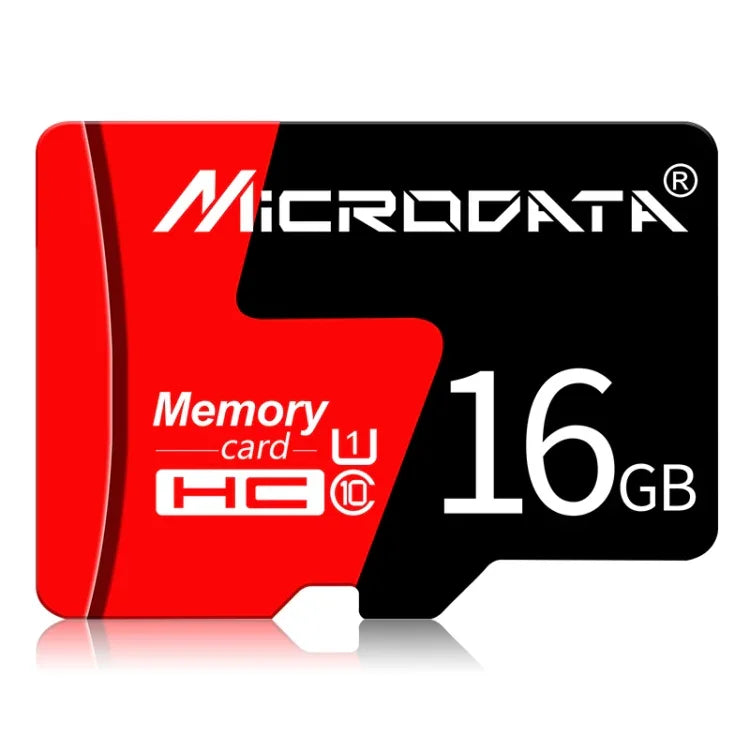 MICRODATA 16GB U1 레드 앤 블랙 TF(마이크로 SD) 메모리 카드, 16GB