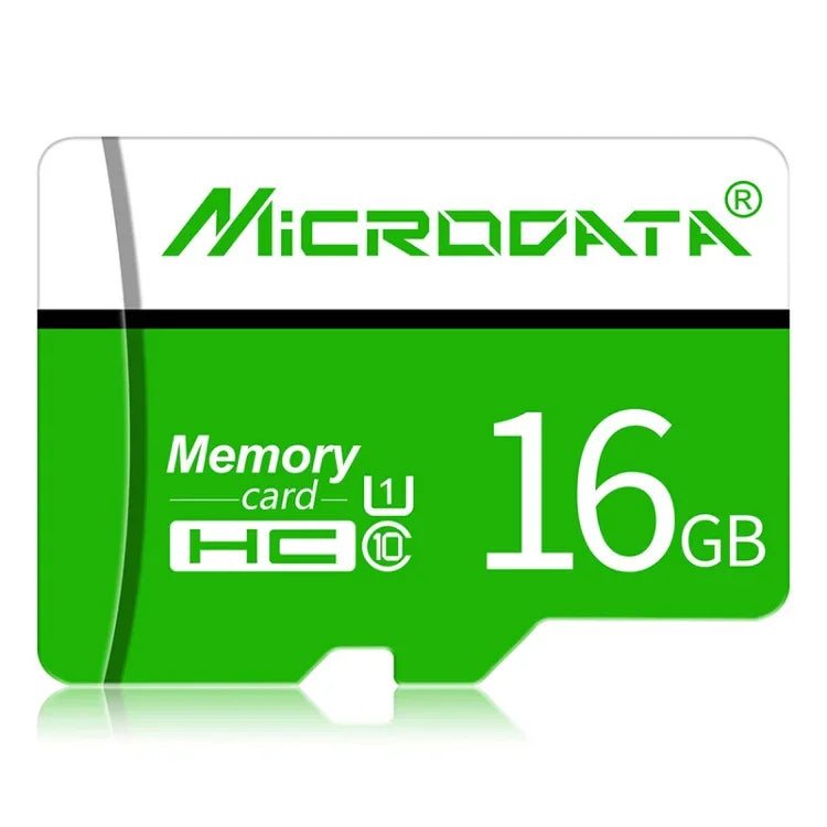 MICRODATA 16GB U1 그린 앤 화이트 TF(마이크로 SD) 메모리 카드, 16GB