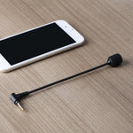 BOYA BY-UM4 3.5mm 인터페이스 플러그 라이브 쇼 전방향성 콘덴서 마이크 미니 유연 마이크 iPhone, Galaxy, Huawei, LG 및 기타 스마트폰용