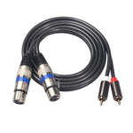 366156-15 2 RCA 수컷 to 2 XLR 3핀 암 오디오 케이블, 길이: 1.5m, 366156-15 2 RCA 수컷 to 2 XLR 3핀 암