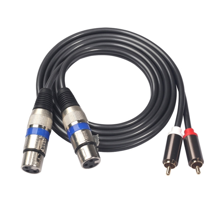 366156-15 2 RCA 수컷 to 2 XLR 3핀 암 오디오 케이블, 길이: 1.5m, 366156-15 2 RCA 수컷 to 2 XLR 3핀 암