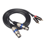 366156-15 2 RCA 수컷 to 2 XLR 3핀 암 오디오 케이블, 길이: 1.5m, 366156-15 2 RCA 수컷 to 2 XLR 3핀 암