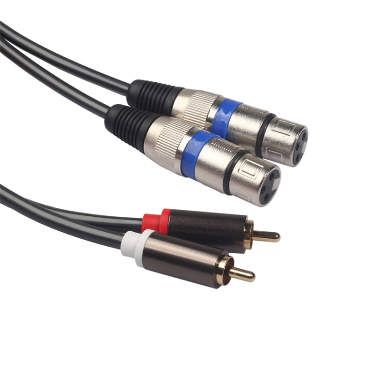 366156-15 2 RCA 수컷 to 2 XLR 3핀 암 오디오 케이블, 길이: 1.5m, 366156-15 2 RCA 수컷 to 2 XLR 3핀 암