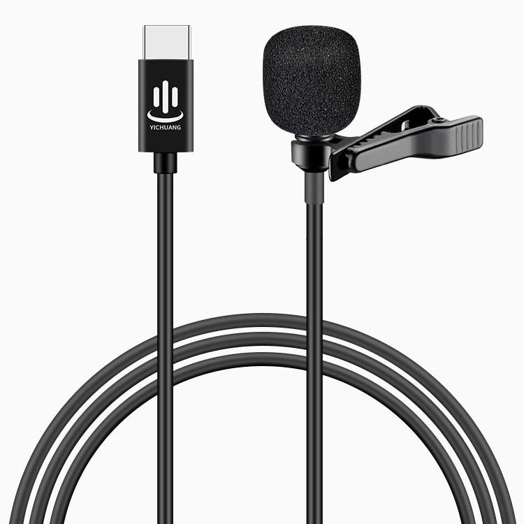 YICHUANG YC-LM10 USB-C / Type-C 지능형 소음 감소 콘덴서 라발리에 마이크, 케이블 길이: 1.5m, YC-LM10