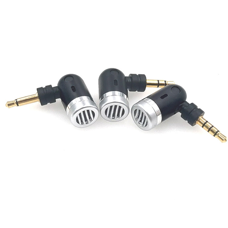 MK-5 4단 핀 3.5mm 금도금 플러그 라이브 휴대폰 태블릿 노트북 미니 굽은 마이크, 4단 핀