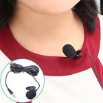 ZJ002MR 스테레오 3.5mm 직선 플러그 자동차 선바이저 무선 통역사 투어 가이드 메가폰 라발리에 유선 마이크, 길이: 3m, 스테레오 3.5mm