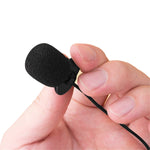 ZJ002MR 스테레오 3.5mm 직선 플러그 자동차 선바이저 무선 통역사 투어 가이드 메가폰 라발리에 유선 마이크, 길이: 3m, 스테레오 3.5mm