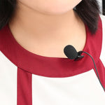 ZJ002MR 스테레오 3.5mm 직선 플러그 자동차 선바이저 무선 통역사 투어 가이드 메가폰 라발리에 유선 마이크, 길이: 3m, 스테레오 3.5mm
