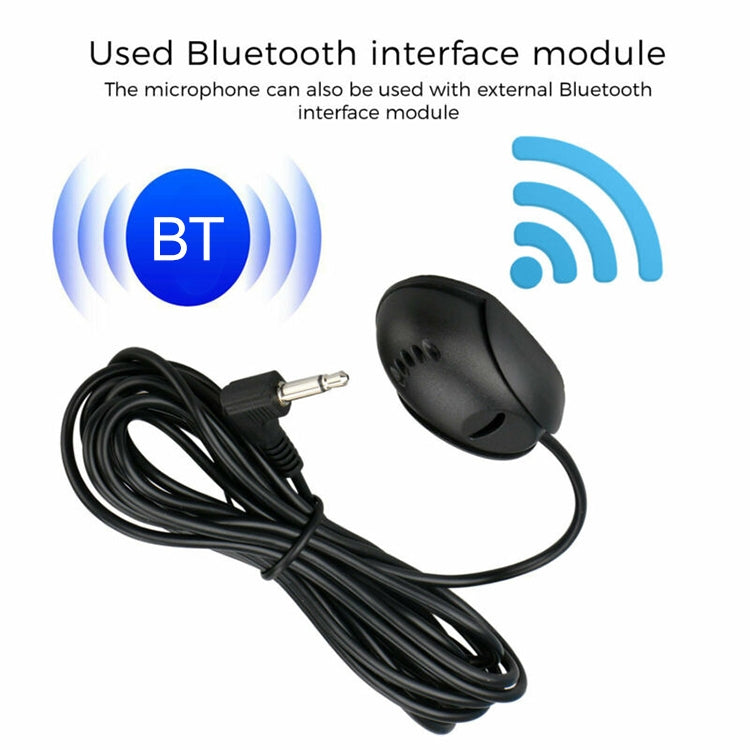 ZJ010MR 모노 3.5mm 각도형 헤드 플러그 자동차 내비게이션 GPS 스피커 외부 부착 블루투스 마이크, 길이: 3m, 3.5mm