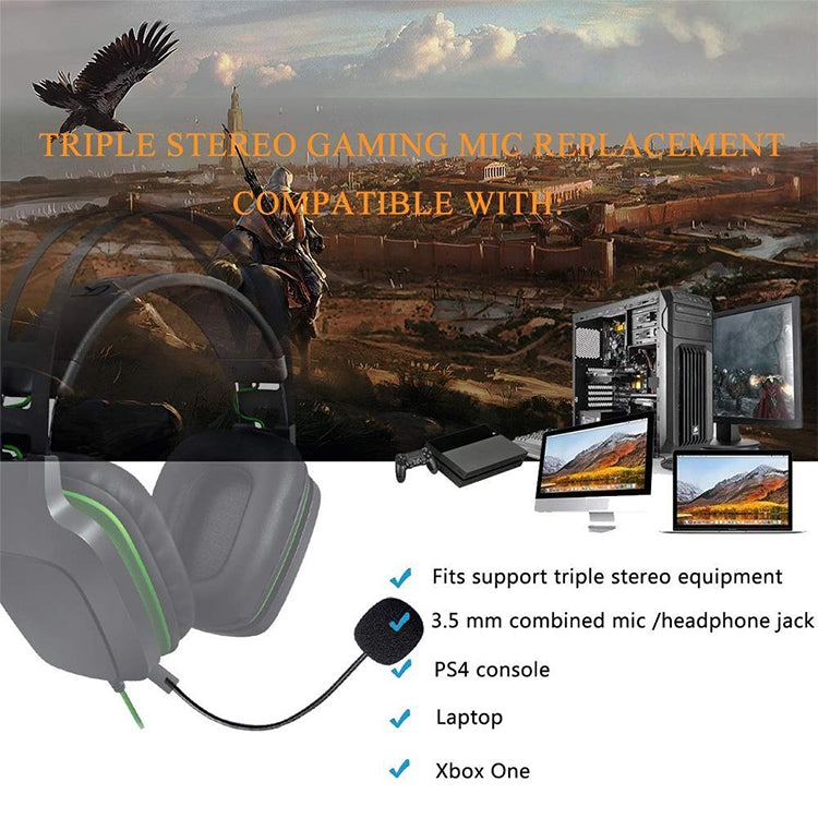 ZJ033MR-03 19cm 스테레오 3.5mm 직선 플러그 게이밍 헤드셋 사운드 카드 라이브 마이크, 19cm 스테레오 직선 플러그