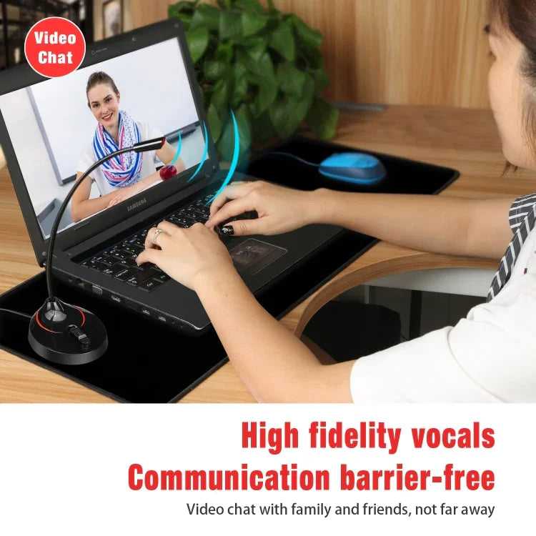 HXSJ F12 360도 구부러지는 드라이브 프리 USB 컴퓨터 마이크, 케이블 길이: 2.2m