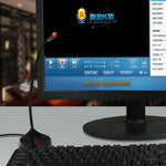 HXSJ F12 360도 구부러지는 드라이브 프리 USB 컴퓨터 마이크, 케이블 길이: 2.2m