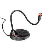 HXSJ F12 360도 구부러지는 드라이브 프리 USB 컴퓨터 마이크, 케이블 길이: 2.2m