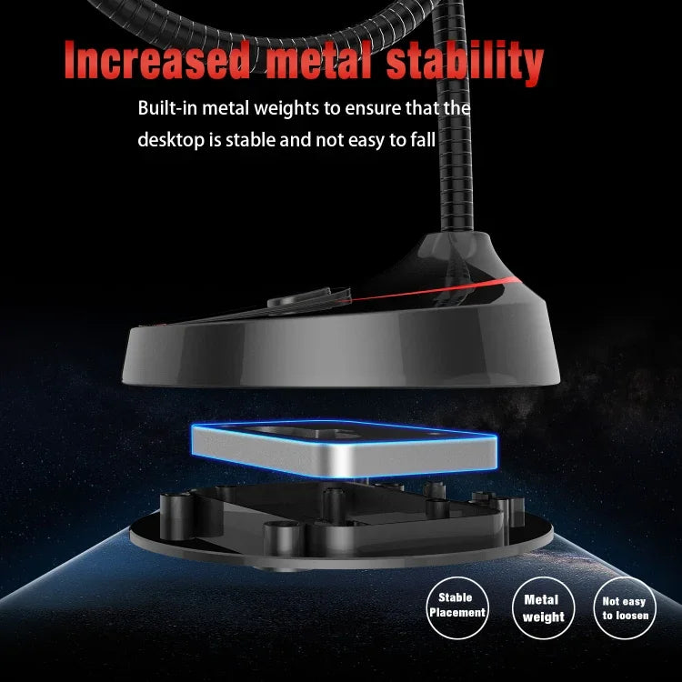 HXSJ F12 360도 구부러지는 드라이브 프리 USB 컴퓨터 마이크, 케이블 길이: 2.2m