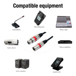 3m 3핀 XLR 수컷-암컷 MIC 차폐 케이블 마이크 오디오 코드, 길이: 3m (빨강)