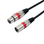 5m 3핀 XLR 수컷-암컷 MIC 차폐 케이블 마이크 오디오 코드, 길이: 5m (빨강)